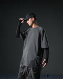 S24  / 06 —  T-02  Double Splicing Tornado T-shirt  (Iron Grey)