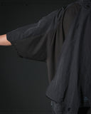 S24  / 08 —  O-02  Double Splicing Tornado Kimono (Black)