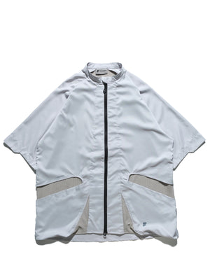 S24  / 09 —  ST-02  Stand Collar Tornado Zip Shirt  (Slate Grey)