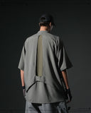 S24  / 09 —  ST-02  Stand Collar Tornado Zip Shirt  (Sage Green)