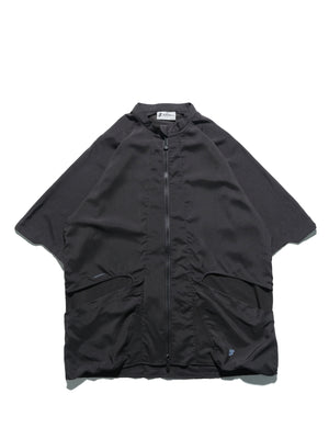 S24  / 09 —  ST-02  Stand Collar Tornado Zip Shirt  (Black)