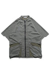 S24  / 09 —  ST-02  Stand Collar Tornado Zip Shirt  (Sage Green)