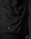 S24  / 09 —  ST-02  Stand Collar Tornado Zip Shirt  (Black)