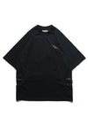 S24  / C-03-T1   Crescent Oversized T-shirt  (Black)