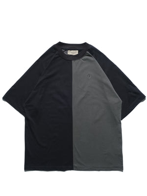 S24  / C-04-T   Dual Stitching Oversized T-shirt  (Black)