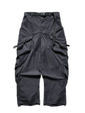 A24-P-02 Trapezoid Magnetic Arc Wide Pants (Black)