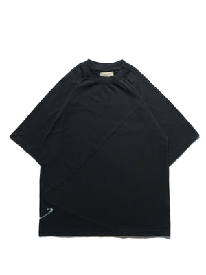 S24  / C-03-T2   Crescent Graphic T-shirt  (Black)
