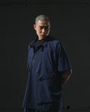 S24  / 14 —  ST-03  Diagonal Sukkiri Shirt  (Aegean Blue)