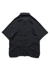 S24  / C-02-ST  ROAM Curved Bowling Shirt  (Black)