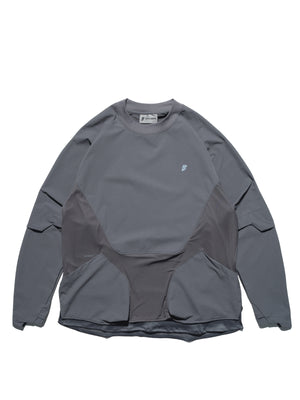 P.R.E /S24-PS-T1  Hierarchical Tornado Long Sleeves T-shirt (Shadow Grey)