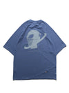 S24  / C-03-T2  Crescent Graphic T-shirt  (Stone Blue)