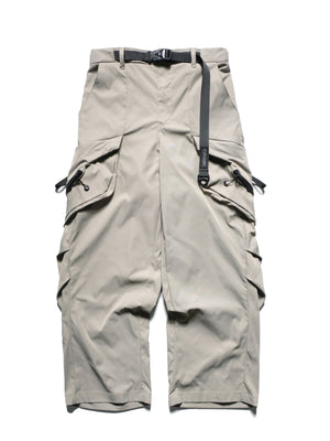 A24-P-02 Trapezoid Magnetic Arc Wide Pants (Wood Khaki)