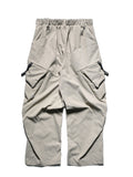 A24-P-02 Trapezoid Magnetic Arc Wide Pants (Wood Khaki)