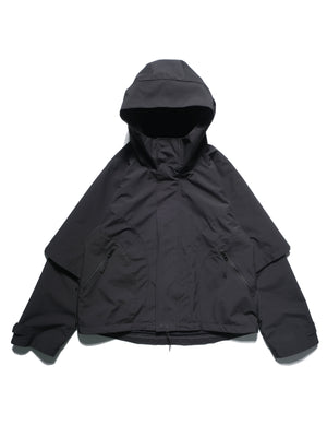 A24-CS-02-J1 Aura Curved Layered Jacket (Black)