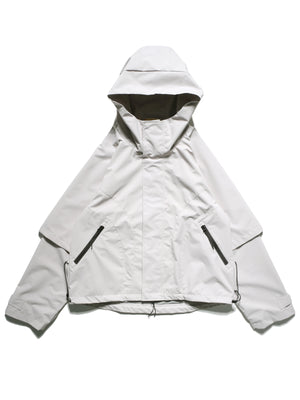 A24-CS-02-J1 Aura Curved Layered Jacket (Stone Grey)