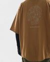 S24  / C-02-T1   ROAM Logo Oversized T-shirt  (Brown)