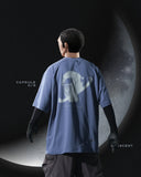 S24  / C-03-T2  Crescent Graphic T-shirt  (Stone Blue)