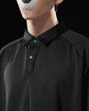 S24  / C-03-T3   Crescent Polo Shirt  (Black)