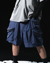 S24 / C-03-S  Crescent Multi-pocket Shorts (Aegean Blue)