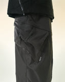 A24-P-02 Trapezoid Magnetic Arc Wide Pants (Black)