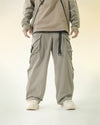 A24-P-02 Trapezoid Magnetic Arc Wide Pants (Wood Khaki)