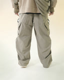 A24-P-02 Trapezoid Magnetic Arc Wide Pants (Wood Khaki)